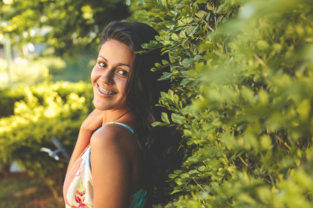 Portrait of a young woman smiling