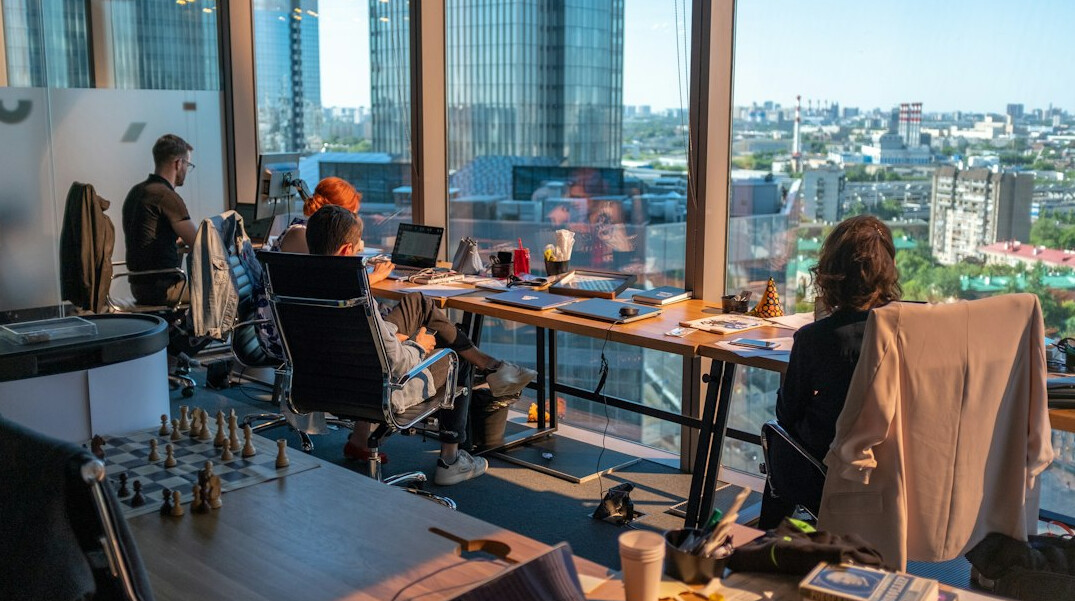 modern office with developers
